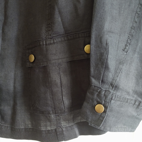 NY CITY DESIGN Sz 2X Ramie Embroidery Shirt Jacket - Picture 8 of 14